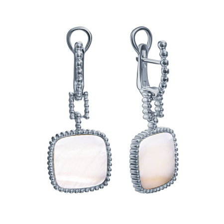 Серьги из серебра с перламутром