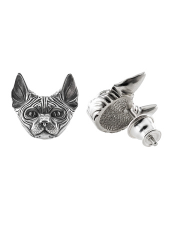 Серебряные серьги «Коты»