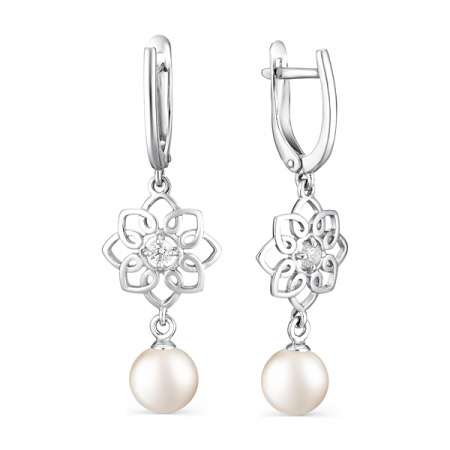 Серебряные серьги с жемчугом