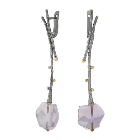 Серебряные серьги с аметрином