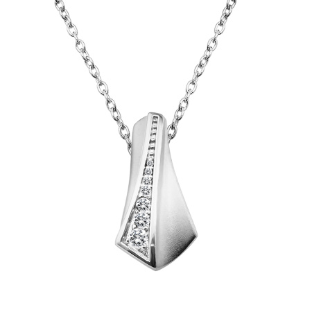 Серебряный подвес с белыми топазами