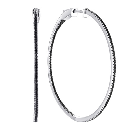 Серьги из серебра конго со шпинелью