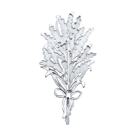 Серебряная брошь с эмалью «Лаванда»