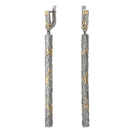 Ассиметричные серебряные серьги