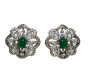 Серебряные серьги с топазами и агатами