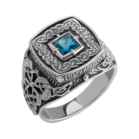 Кольцо из серебра с топазом