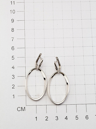 Серебряные серьги с бриллиантами