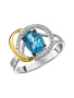 Кольцо серебряное с лондон топазом