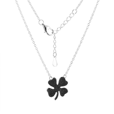 Серебряное колье «Клевер»