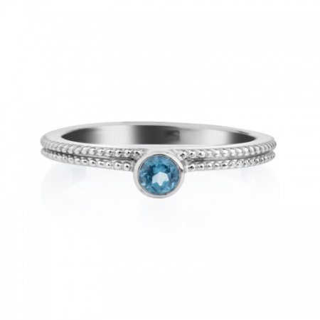 Серебряное кольцо «A la Rus» с эмалью и топазом