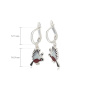 Серьги-подвески из серебра «Снегири»
