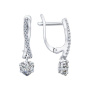 Серьги из серебра с фианитами