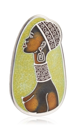 Брошь-подвеска из серебра «Кения»