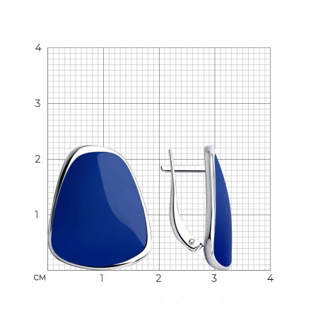 Серьги из серебра с эмалью