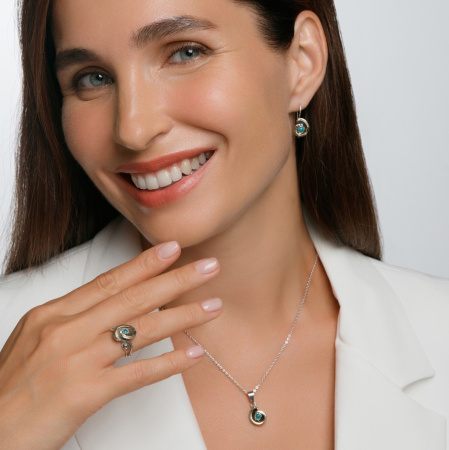 Кольцо из серебра с бирюзой