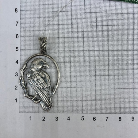 Серебряная подвеска «Ворон»