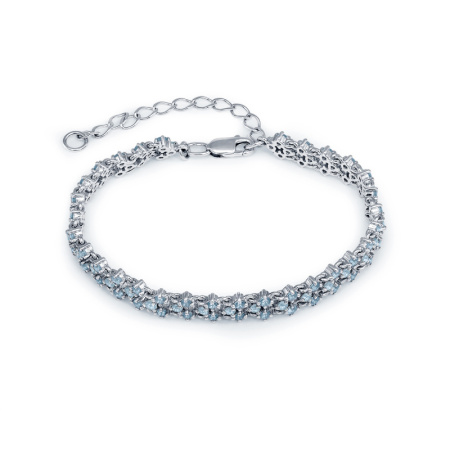 Браслет из серебра с топазами