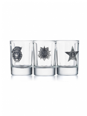 3 водочные стопки «Наградные»