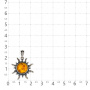 Подвеска я янтарем Солнце из серебра 925