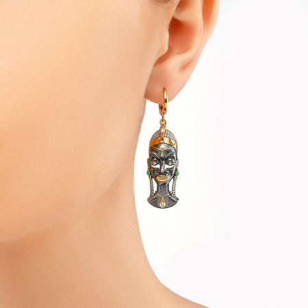 Серебряные серьги-подвески «Куайя»