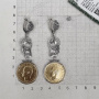 Серебряные серьги монетки «Фламенко»