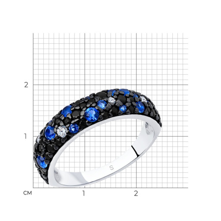 Серебряное кольцо с фианитами