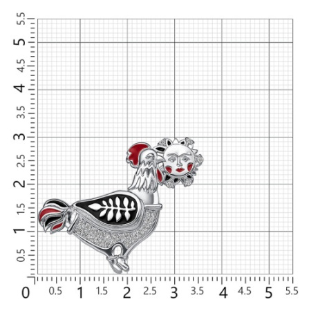 Серебряная брошь «Курочка-Хранительница Очага»