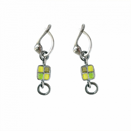 Серьги из серебра с эмалью «Эллина»