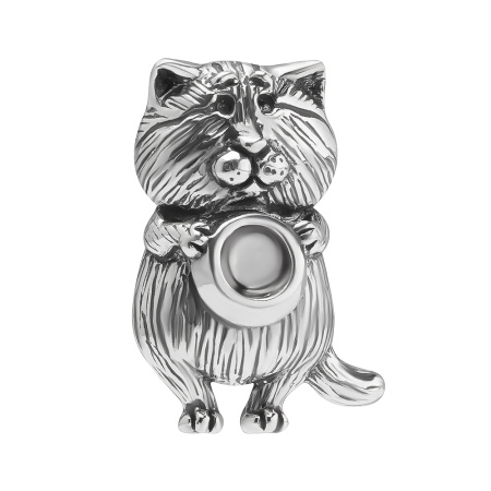 Подвес из серебра «Воробьянинов кот с миской»