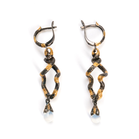 Серебряные серьги «Змеи»