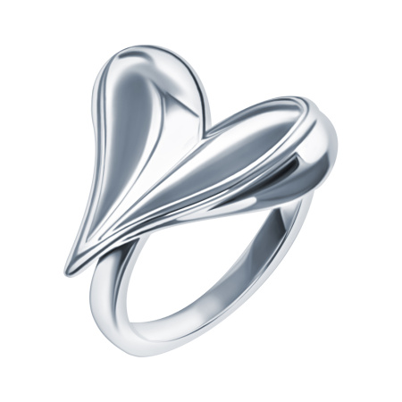 Серебряное кольцо «Сердце»