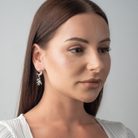 Серьги из серебра «Лунатик»