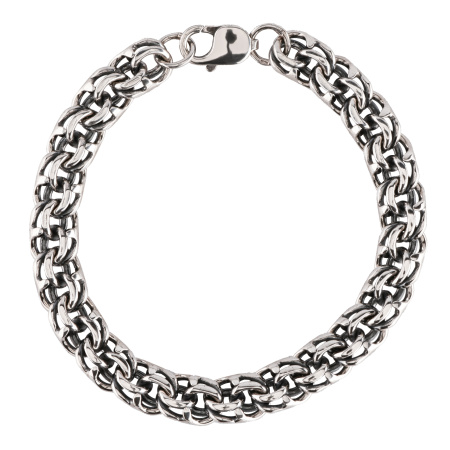 Браслет серебряный «Бисмарк» 1 см