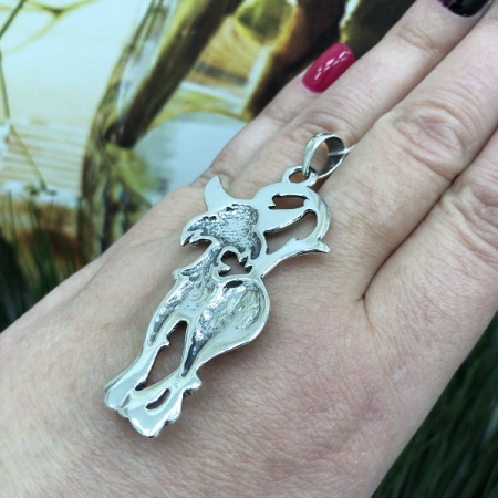 Кулон из серебра «Кошка»