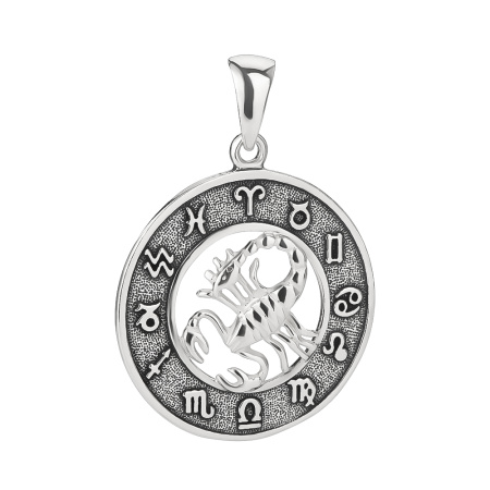 Серебряный кулон знак зодиака «Рак»