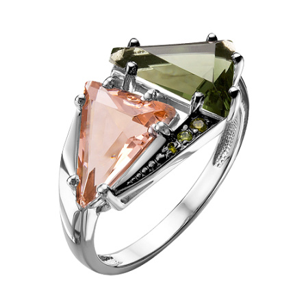 Серебряное кольцо с ювелирным кристаллом