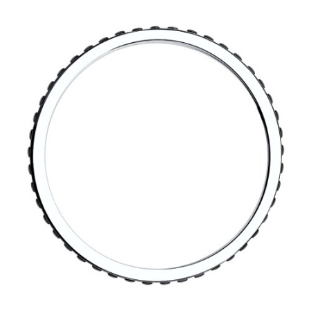 Серебряное кольцо с чёрными фианитами SOKOLOV