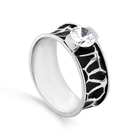 Серебряное кольцо с фианитом