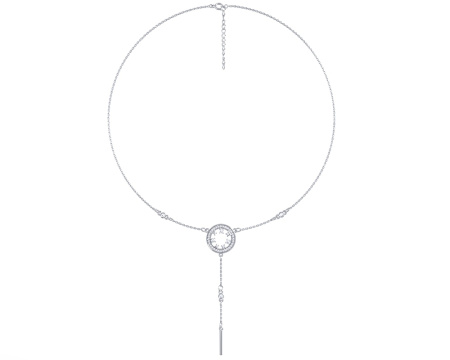 Колье из серебра с фианитами