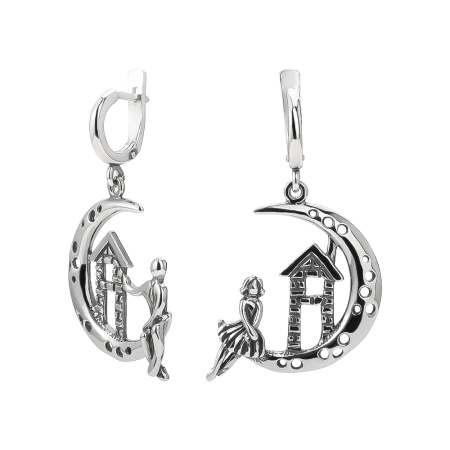 Серебряные серьги «Встреча»