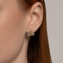 Серьги из серебра с фианитами «Пчела»
