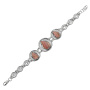 Браслет из серебра с родохрозитом