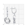 Серьги из серебра с бриллиантами