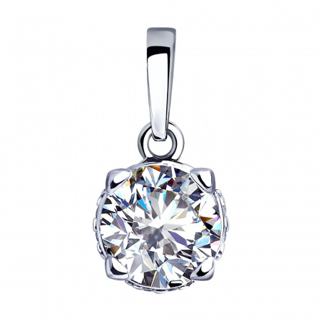 Подвеска из серебра с фианитами