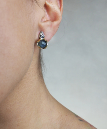 Серебряные серьги ALEXANDRE VASSILIEV с лабрадоритом