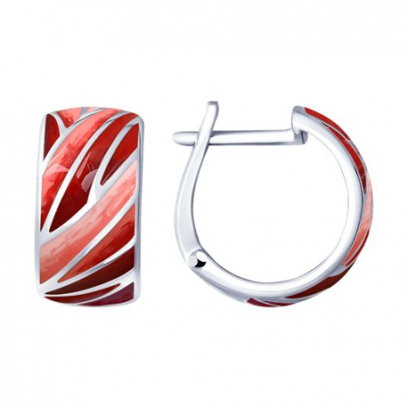 Серьги из серебра с эмалью