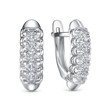 Серебряные серьги с фианитами