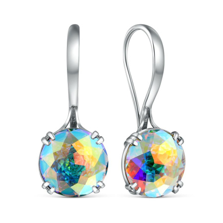 Серьги из серебра с кристаллом Swarovski