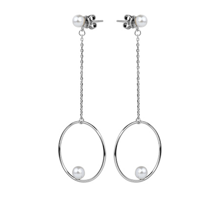 Серебряные серьги с жемчугом