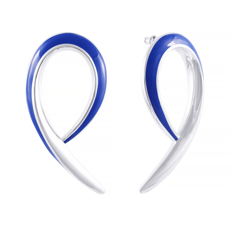 Серьги из серебра с эмалью